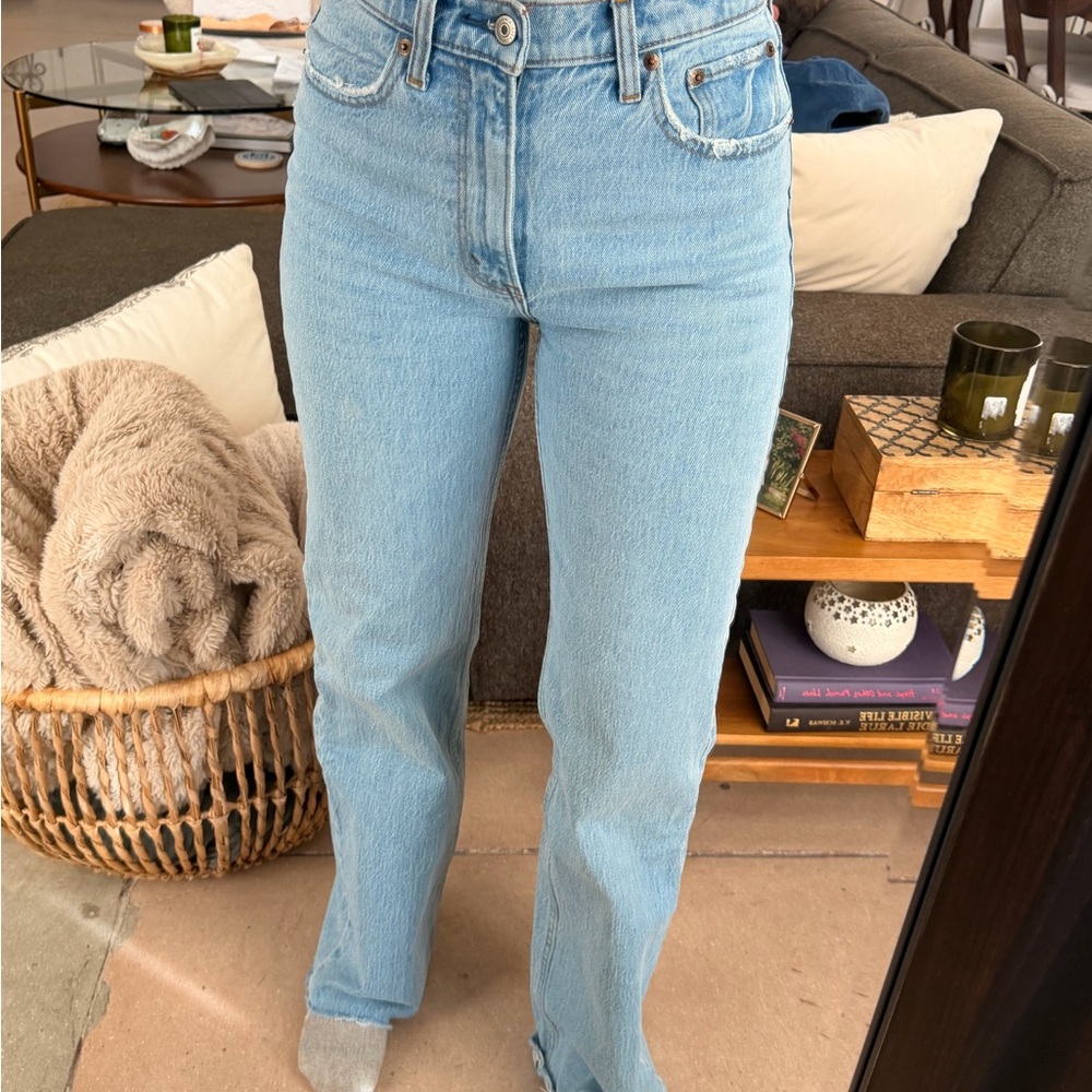 Abercrombie & Fitch Light Blue Straight Leg Jeans